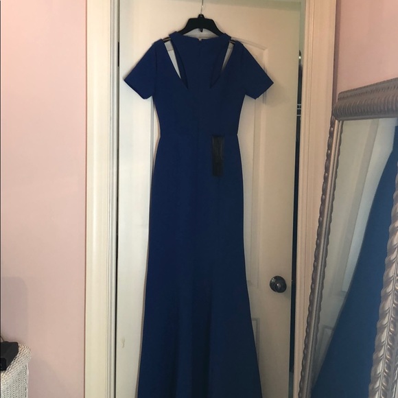 BCBG Sapphire Blue Estrella cutout gown - Picture 3 of 3